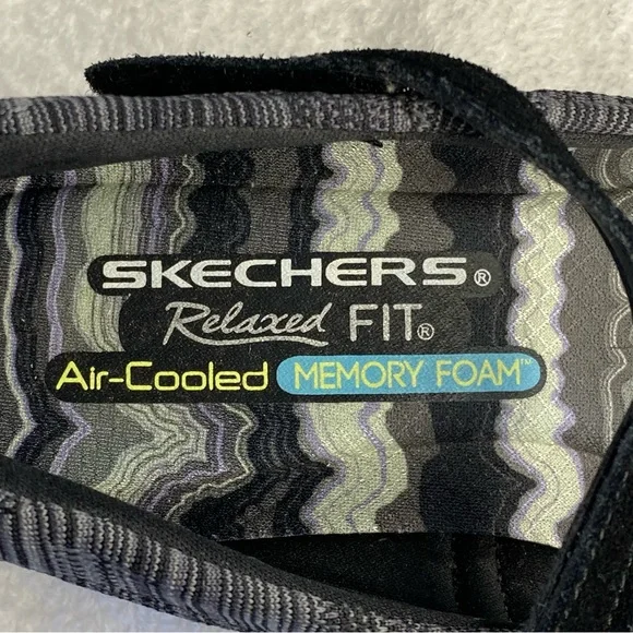 Skechers Bikers Ripples Mary Jane Shoes Womens Size 6 Textured Black 49343 EUC - Picture 10 of 13